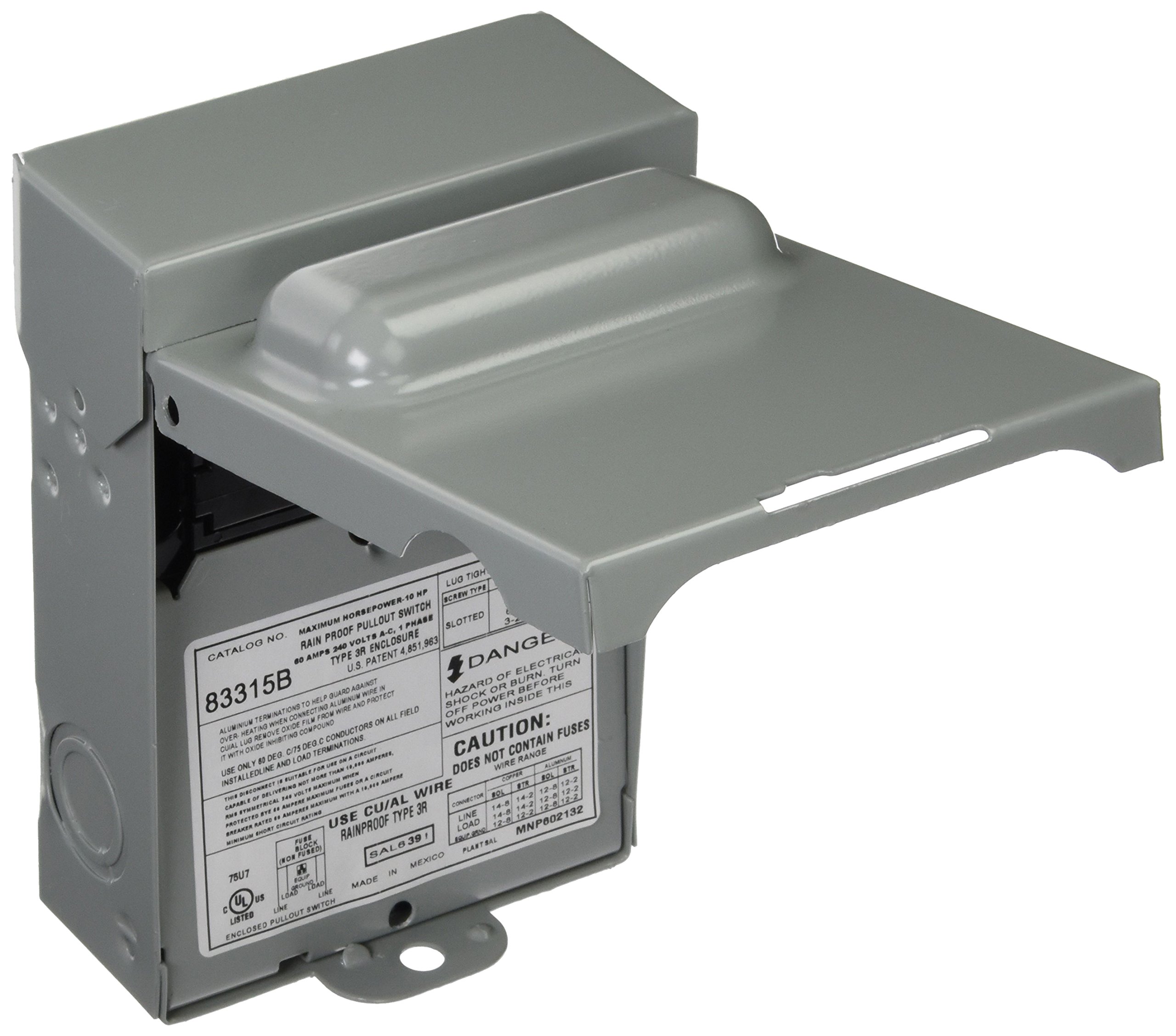 MARS - Motors & Armatures 83335 60A Non Fused Disconnect